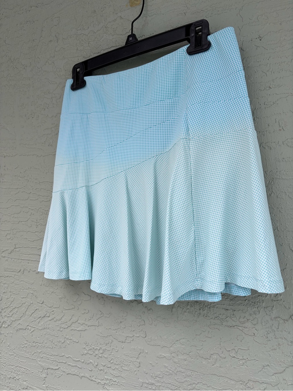 IBKUL Mini Check Print Flounce Skort Sz S Ombré Tennis Golf